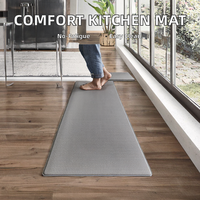 Comfortable Modern Animal Print Kitchen Floor Mats Washable PVC Anti-Fatigue Woven Thin Latex Backing Carpets and Rugs