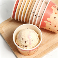 Gobelets en papier jetables écologiques imperméables à paroi simple avec logo personnalisé de 3 oz, 4 oz, 5 oz pour crème glacée, desserts, gelato, parfaits