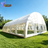 Tente gonflable transparente, tente gonflable transparente pour événements en plein air, mariage, fête, banquet et événements commerciaux