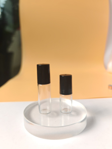 Wholesale Clear Frosted <b>Mini</b> Glass Roll <b>Bottles</b> 1ml 2ml 3ml with Black Plastic Caps for Essential Oil - Product Image 5