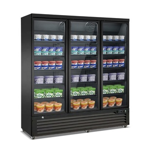 Refrigerador comercial <span class=keywords><strong>de</strong></span> 3 puertas <span class=keywords><strong>de</strong></span> vidrio <span class=keywords><strong>de</strong></span> 1450L, refrigerador <span class=keywords><strong>de</strong></span> exhibición <span class=keywords><strong>de</strong></span> helado <span class=keywords><strong>de</strong></span> supermercado - Product Image 2