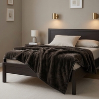 Plaids en fausse fourrure de chinchilla tricotée, moelleux et confortables, pour la décoration de canapé et de la maison, certifiés OEKO-TEX