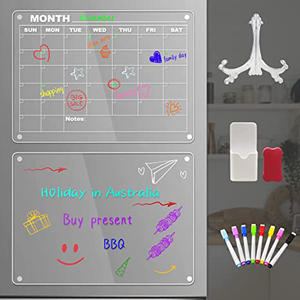 Reusable Message <b>Acrylic</b> <b>Board</b> Calendar Fridge Custom Magnetic Dry Erase Whiteboard - Product Image 4