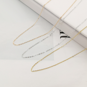 Collar <span class=keywords><strong>de</strong></span> <span class=keywords><strong>Cadena</strong></span> Sólida <span class=keywords><strong>de</strong></span> <span class=keywords><strong>Oro</strong></span> Amarillo <span class=keywords><strong>de</strong></span> 18K al por Mayor <span class=keywords><strong>para</strong></span> <span class=keywords><strong>Mujer</strong></span>, <span class=keywords><strong>Cadena</strong></span> Delgada y <span class=keywords><strong>Plana</strong></span> <span class=keywords><strong>de</strong></span> 9K, 14K y 18K, Joyería <span class=keywords><strong>de</strong></span> Eslabones Pequeños <span class=keywords><strong>para</strong></span> Regalo - Product Image 3