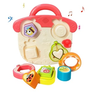 Juguete de Tablero de Actividades Montessori para Bebés, Divertido Juego de Emparejar con Formas de Tráfico y Frutas, Bloques de Reconocimiento, Tablero de Actividades con Música y Luces - Product Image 4