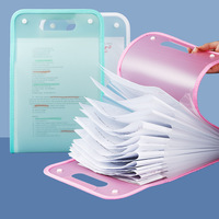 Carpeta Vertical Portátil A4, Bolsa de Almacenamiento para Exámenes, Material PP, Gran Capacidad, 13 Compartimentos, Diseño de Acordeón