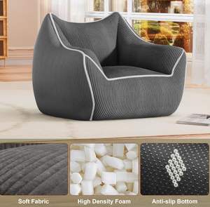 <span class=keywords><strong>Canapé</strong></span> pouf carré surdimensionné confortable en gros avec rembourrage en éponge, design moderne pour appartement, chambre à coucher, salon - Product Image 4