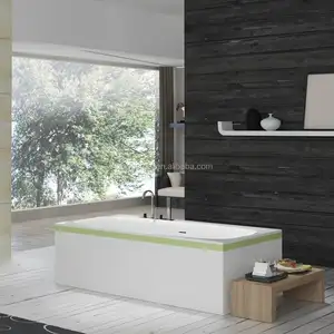 热销方形人造石超大矩形漩涡浴缸独立式浴缸实心表面浴缸