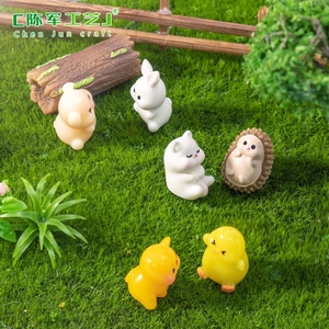 Mini-pendentifs décoratifs DIY en sachet surprise, accessoires pour micro-paysages en mousse, thème ferme (<span class=keywords><strong>petit</strong></span> cochon et lapin) - Product Image 2
