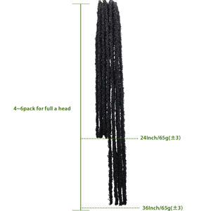 Pas cher Butterfly Locs Long Goddess Locs Faux Distressed Butterfly tresses pour cheveux africains Nouveau Faux locs Soft <span class=keywords><strong>dread</strong></span> locks - Product Image 2