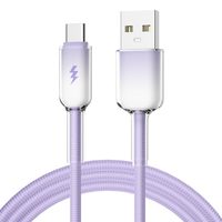 1m 2m USB auf USB-C Kabel 60W Schnellladung Typ-C zu Typ-C Ladekabel Kristallglas Geflochten für iPhone 17 16 15