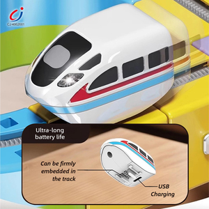 Chengji ma thuật theo dõi Đồ chơi xe xây dựng khối phim hoạt hình màu pin hoạt động đồ chơi đào tạo với nhiều bài hát - Product Image 3