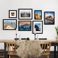 Cadre photo mural en bois MDF 5, 6, 8, 10, 12, 14, A3, 16, 18, 20 pouces