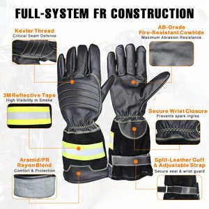 <span class=keywords><strong>Guantes</strong></span> de Bombero de Alta Calidad para Seguridad Laboral, Resistentes al Fuego, para Rescate y Lucha Contra Incendios - Product Image 2