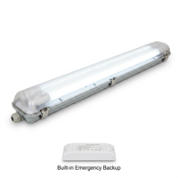 Luminaire LED d'urgence étanche IP65 à installation facile, 9W-40W, 1200mm, pour usage agricole, anti-vapeur