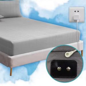 Drap de lit en coton pur argenté pour mise à la terre, favorise le bien-être et la santé, idéal pour la maison (vente en gros) - Product Image 1