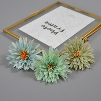 Fleurs artificielles de chrysanthème pour mariage, matériau mural en fleurs de soie, têtes de fleurs artificielles de dahlia pour la décoration