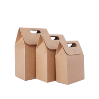 Kraftpapier-Stanzkartonbox mit Griff, geeignet für Snacks, Kaffee, Kekse, Lebensmittel, Geschenkverpackungen.