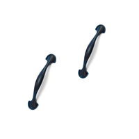 Poignées de meubles antidérapantes modernes noires à motif simple, boutons en alliage de zinc de haute qualité pour tiroirs extérieurs, armoires, commodes et cuisines