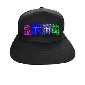 Cappello con messaggio a LED per luci e luci per feste cappello con Display a LED intelligente APP programmabile Mini schermo flessibile cappello luminoso da Baseball