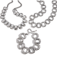 Bracelet à maillons circulaires en acier inoxydable plaqué argent, hypoallergénique, anti-ternissement, finition brillante, esthétique minimaliste, durable