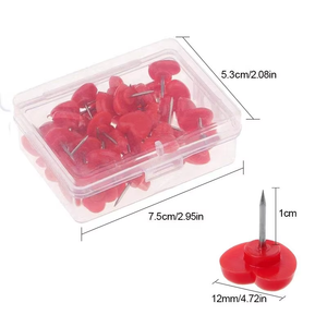100PCS Hochwertige Näh dekoration Sicherheit Kunststoff Roter herzförmiger Kopfs tift - Product Image 2