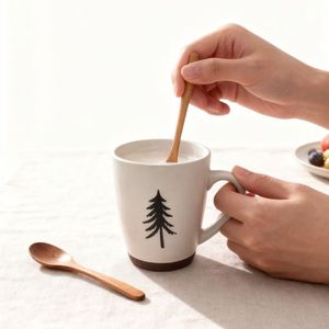 China Custom Made Retro Rough Latte Tea Cup Cute Tree Design <b>Ceramic</b> <b>Mug</b> Nordic Style Dishwasher Microwave Safe Business Gifts - Product Image 6