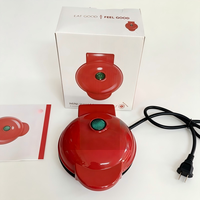 Mini gaufrier électrique en aluminium avec revêtement antiadhésif, thermostat réglable automatique, machine à sandwich, écologique et léger