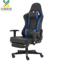 En gros Pu Cuir Message Chaise De Bureau Chaise De Jeu De Course Avec Repose-pieds