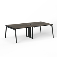 Table de réunion en bois avec banc, bureau, espace de travail, en bois et métal, pour 8 personnes, mobilier de bureau