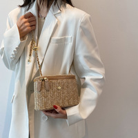 Sac à cosmétiques Summer Beach Tote Straw, petit sac à maquillage cosmétique New Arrivals, sac à cosmétiques en paille pour dames de voyage avec logo personnalisé