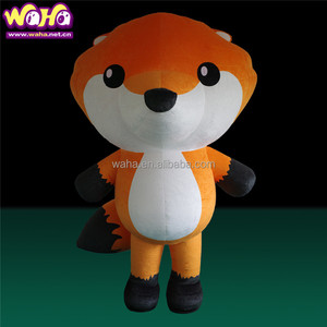 Kostum Maskot Kartun Rubah Tiup Iklan Model Rubah Tiup Kustom - Product Image 1