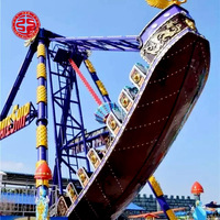 Parc d'attractions et extérieur Bateau pirate pas cher Équipement de terrain de jeu Bateau pirate Ensemble de balançoire Grand bateau pirate d'amusement extérieur Manèges en bateau pirate