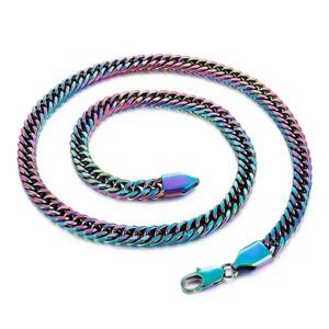 Cadena de Eslabones Cubanos de Acero Inoxidable 316L para Hombre, Estilo Hip Hop, Color Personalizable, Chapado en Oro PVD de 18k, Gruesa - Product Image 2