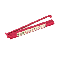 Supports de Mahjong Modernes Portables en Acrylique Transparent de Haute Qualité avec Poussoirs, 4 Pièces pour Jeux de Société et Divertissement
