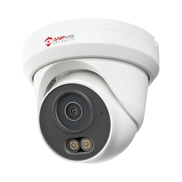 NDAA 8MP POE Hybrid Light IP Camera Turret Smart IR&Color Dual-Light Human/Vehicle Detection Built in Mic All-metal H.265 WDR