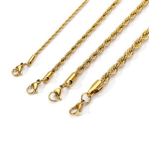 Simple 2/3/4/5mm18K ชุบทองบุรุษสแตนเลสสตีลสร้อยข้อมือเครื่องประดับสร้อยข้อมือสร้อยข้อมือโซ่ - Product Image 3