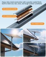 Support d'antenne métallique télescopique réglable Starlink Standard Gen3/4 4X avec base à verrouillage par broche pour montage mural/sur toit