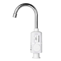 Robinet électrique instantané à poignée unique, pour l'eau chaude, en plastique inoxydable poli, autoportante, Tube en acier inoxydable IPX4 #304