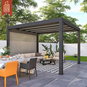 Pergola de jardin en aluminium pour l'extérieur, <span class=keywords><strong>3x3</strong></span>, 3x4, 3x5, 3x6, 4x3, 4x4, 4x5, 4x6, 6x3, 6x4 m, arche de jardin, tonnelle, balcon - Product Image 2
