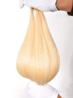 Extensions de cheveux vierges en queue de cheval, peuvent être teintes et permanentées, dreadlocks brutes, perruques de cheveux brésiliens, extensions à trame unique