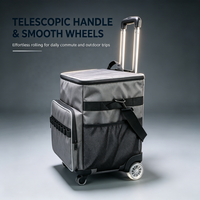 Sac isotherme à roulettes Oxford moderne grande capacité, étanche et anti-fuite avec doublure en aluminium, idéal pour pique-nique et bureau