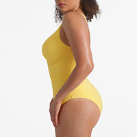 Maillot de bain une pièce pour femmes, grande taille, magnifique maillot de bain pour filles, décolleté plongeant, froncé, maillot de bain en maille avec coussinets, soutien-gorge push-up