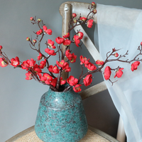 Vente en gros directe de fleurs de prunier vintage personnalisées Branches décoratives tissu de couleur pour la décoration de mariage