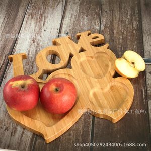 Wooden Love Heart Shaped <b>Tray</b> Natural Color For Snacks Desserts Parties Coffee <b>Tea</b> Serving - Product Image 4