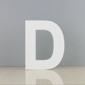 Wooden Letter D White 3D <b>Wall</b> <b>Decor</b> For Home Office Decorations - Product Image 1