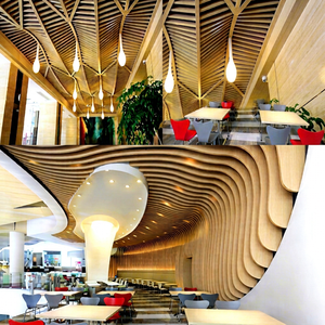 Plafond en placage d'aluminium sur mesure, décoration architecturale - Product Image 1