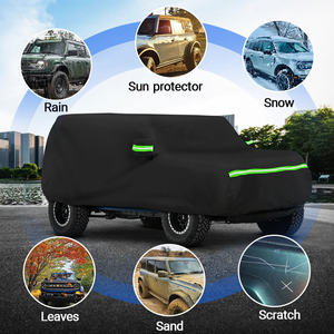 Impermeable para todo clima 6 capas 210T a prueba de viento puerta completa SUV cubierta de cabina de coche para 2021-posterior <span class=keywords><strong>Bronco</strong></span> 4 accesorios de puerta - Product Image 6