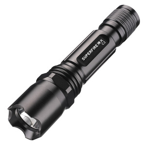 ซุปเปอร์ไฟร์ ซี 2 ไฟฉาย LED แบบชาร์จไฟได้สีดำไฟฉายชาร์จ USB กำลังสูง - Product Image 1
