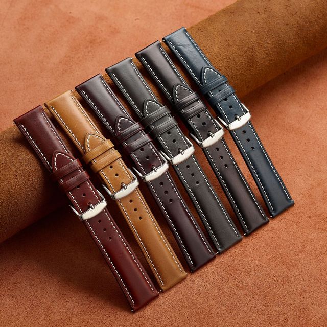 16/18/20/22mm Watch Strap for Smartwatch Leather Vintage Style Cowhide Genuine Real Leather Watch Accessories
